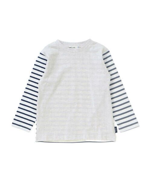 Noeil aime BeBe / ノイユ エーム べべ Tシャツ | 車プリント天竺半袖Tシャツ+ボーダー柄長袖Tシャツセット(80~130cm) | 詳細11