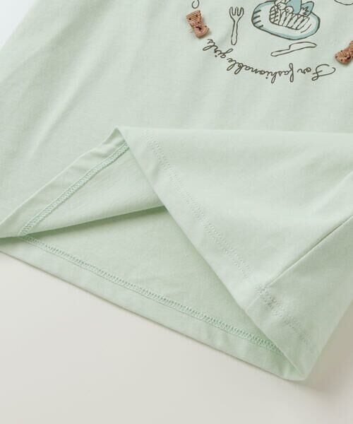 Noeil aime BeBe / ノイユ エーム べべ カーディガン・ボレロ | ティータイムプリント天竺半袖Tシャツ＋リボン付きスムース長袖カーディガンセット(80~130cm) | 詳細7