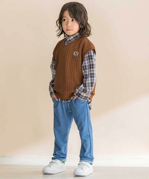 Noeil aime BeBe / ノイユ エーム べべ チノ・ワークパンツ | 【お揃い】デニムニットクライミングロングパンツ(80~130cm) | 詳細5