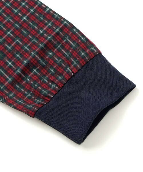 Noeil aime BeBe / ノイユ エーム べべ Tシャツ | チェック袖切り替え天竺長袖Tシャツ(80~130cm) | 詳細10