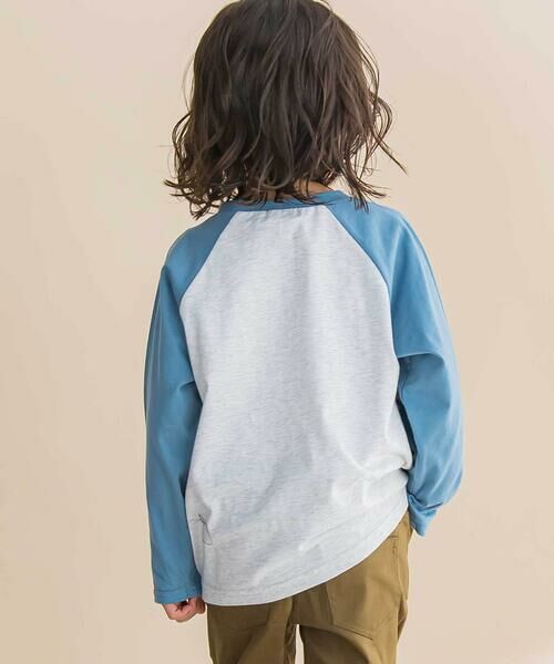 Noeil aime BeBe / ノイユ エーム べべ Tシャツ | 車総柄配色天竺ラグラン長袖Tシャツ(80~130cm) | 詳細2