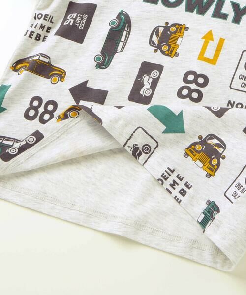 Noeil aime BeBe / ノイユ エーム べべ Tシャツ | 車総柄配色天竺ラグラン長袖Tシャツ(80~130cm) | 詳細11