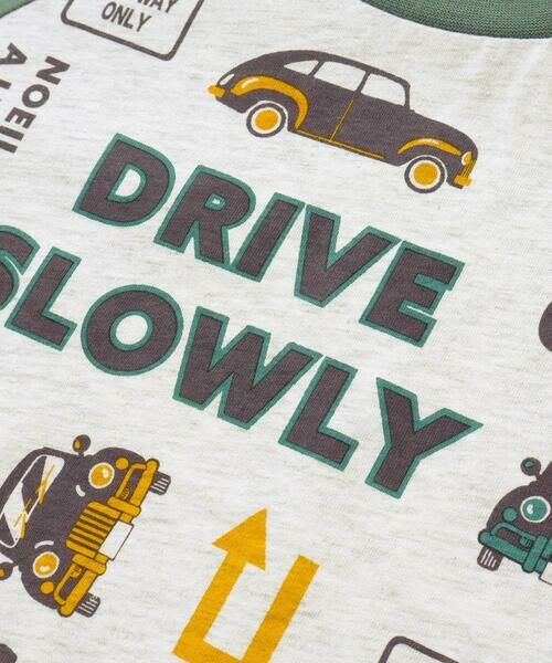 Noeil aime BeBe / ノイユ エーム べべ Tシャツ | 車総柄配色天竺ラグラン長袖Tシャツ(80~130cm) | 詳細9