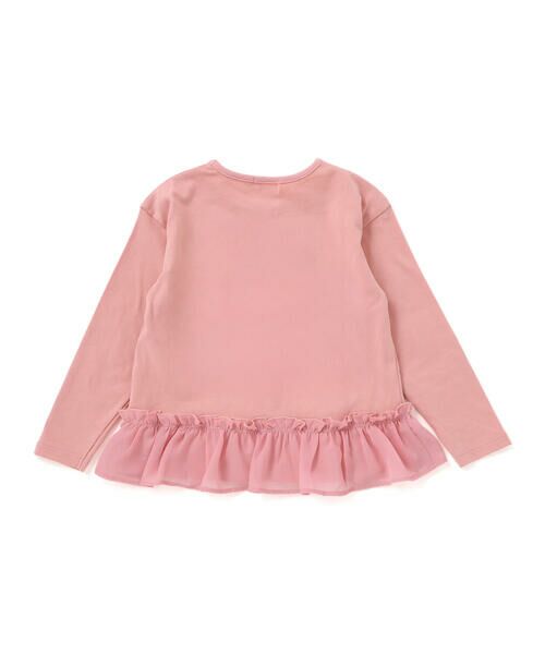 Noeil aime BeBe / ノイユ エーム べべ Tシャツ | ウサギプリント裾フリル天竺長袖Tシャツ(80~130cm) | 詳細4