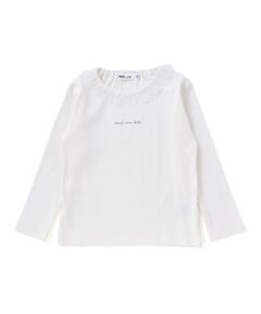 Noeil aime BeBe / ノイユ エーム べべ Tシャツ | フリル襟テレコ長袖Tシャツ(80~130cm)