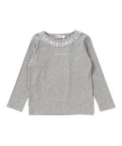 Noeil aime BeBe / ノイユ エーム べべ Tシャツ | フリル襟テレコ長袖Tシャツ(80~130cm)