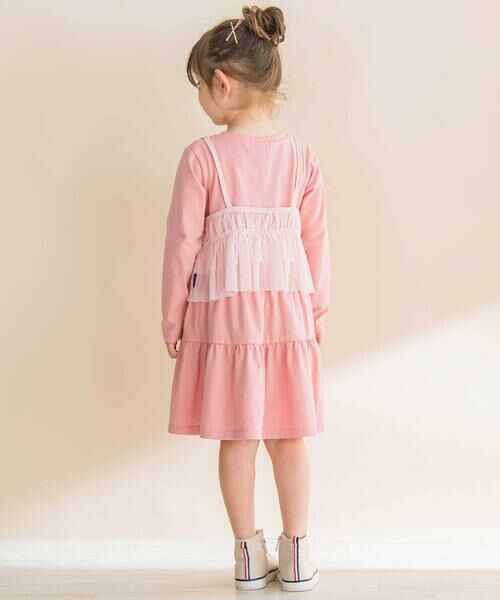 Noeil aime BeBe / ノイユ エーム べべ ミニ丈・ひざ丈ワンピース | ラメチュールキャミx天竺ワンピースセット(80~130cm) | 詳細2