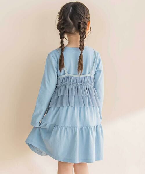 Noeil aime BeBe / ノイユ エーム べべ ミニ丈・ひざ丈ワンピース | ラメチュールキャミx天竺ワンピースセット(80~130cm) | 詳細10