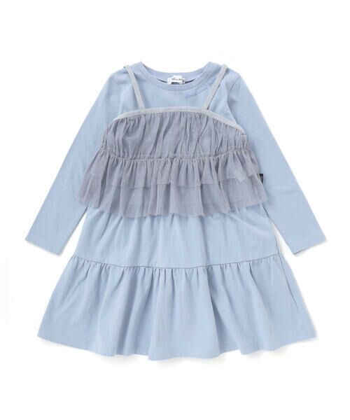 Noeil aime BeBe / ノイユ エーム べべ ミニ丈・ひざ丈ワンピース | ラメチュールキャミx天竺ワンピースセット(80~130cm) | 詳細11