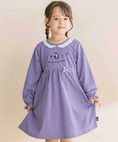 Noeil aime BeBe / ノイユ エーム べべ ミニ丈・ひざ丈ワンピース | レースフリル襟インレイワンピース(80~130cm)