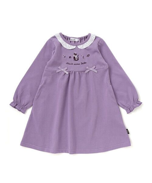 Noeil aime BeBe / ノイユ エーム べべ ミニ丈・ひざ丈ワンピース | レースフリル襟インレイワンピース(80~130cm) | 詳細5