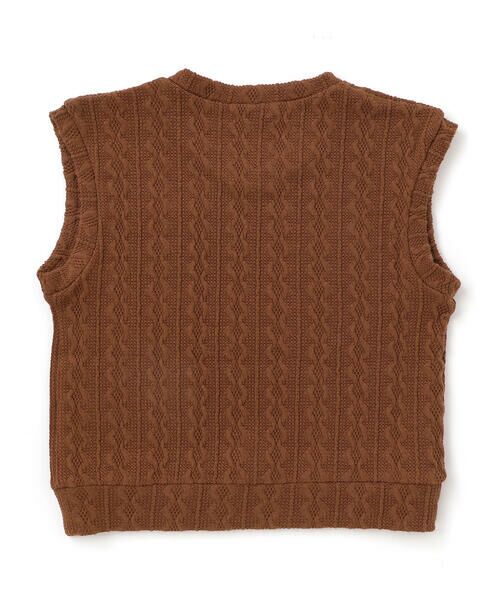 Noeil aime BeBe / ノイユ エーム べべ シャツ・ブラウス | 【お揃い】タータンチェックシャツ＋ケーブルジャガードベストセット(90~130cm) | 詳細12