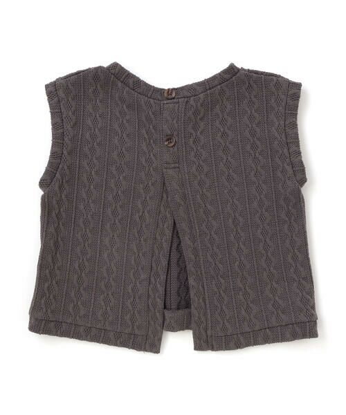 Noeil aime BeBe / ノイユ エーム べべ ミニ丈・ひざ丈ワンピース | 【お揃い】タータンチェックワンピース+ケーブルジャガードベストセット(90~130cm) | 詳細3