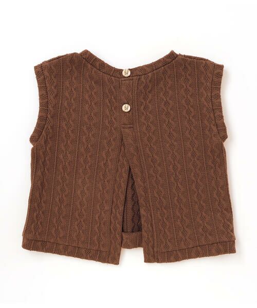 Noeil aime BeBe / ノイユ エーム べべ ミニ丈・ひざ丈ワンピース | 【お揃い】タータンチェックワンピース+ケーブルジャガードベストセット(90~130cm) | 詳細21