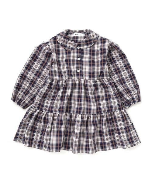 Noeil aime BeBe / ノイユ エーム べべ ミニ丈・ひざ丈ワンピース | 【お揃い】タータンチェックワンピース+ケーブルジャガードベストセット(90~130cm) | 詳細19