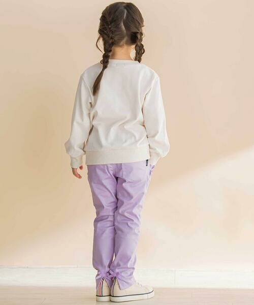 Noeil aime BeBe / ノイユ エーム べべ スウェット | パール風プリントリボン付きインレイトレーナー(80~130cm) | 詳細3