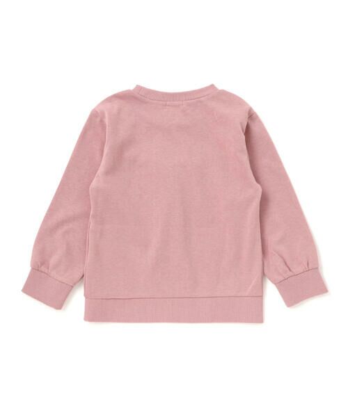 Noeil aime BeBe / ノイユ エーム べべ スウェット | パール風プリントリボン付きインレイトレーナー(80~130cm) | 詳細14