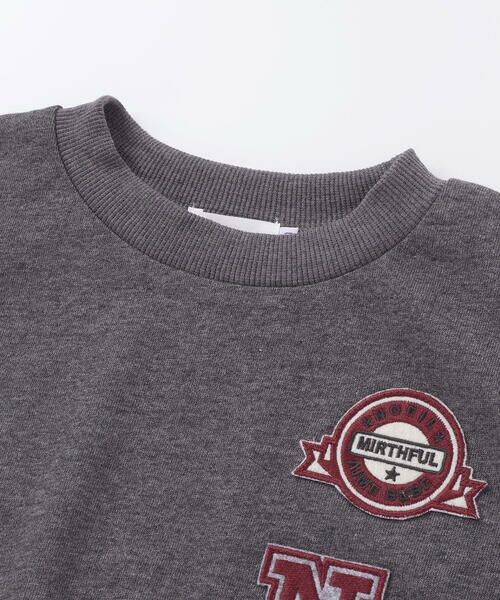 Noeil aime BeBe / ノイユ エーム べべ スウェット | インレイワッペン付きトレーナー(80~130cm) | 詳細7