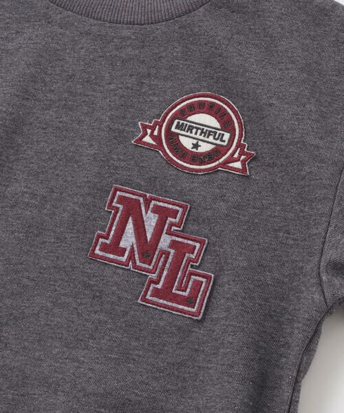 Noeil aime BeBe / ノイユ エーム べべ スウェット | インレイワッペン付きトレーナー(80~130cm) | 詳細8