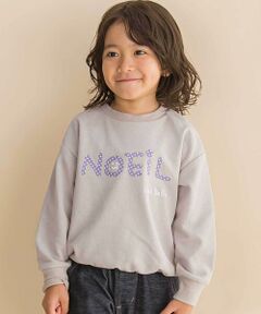 Noeil aime BeBe / ノイユ エーム べべ スウェット | 星エルボーパッチ付きロゴ入りインレイトレーナー(80~130cm)