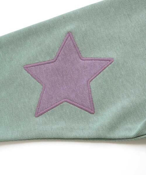 Noeil aime BeBe / ノイユ エーム べべ スウェット | 星エルボーパッチ付きロゴ入りインレイトレーナー(80~130cm) | 詳細3