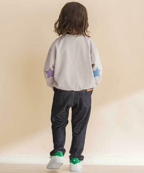 Noeil aime BeBe / ノイユ エーム べべ スウェット | 星エルボーパッチ付きロゴ入りインレイトレーナー(80~130cm) | 詳細6