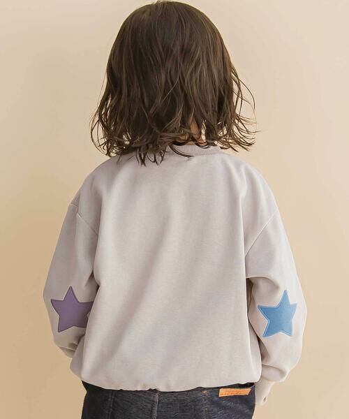 Noeil aime BeBe / ノイユ エーム べべ スウェット | 星エルボーパッチ付きロゴ入りインレイトレーナー(80~130cm) | 詳細7