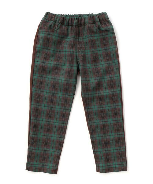 Noeil aime BeBe / ノイユ エーム べべ チノ・ワークパンツ | タータンチェックｘインレイ切り替えパンツ(80~130cm) | 詳細4
