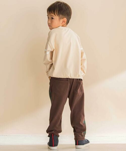 Noeil aime BeBe / ノイユ エーム べべ チノ・ワークパンツ | タータンチェックｘインレイ切り替えパンツ(80~130cm) | 詳細2