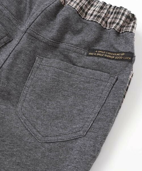 Noeil aime BeBe / ノイユ エーム べべ チノ・ワークパンツ | タータンチェックｘインレイ切り替えパンツ(80~130cm) | 詳細14