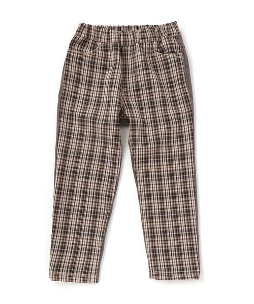 Noeil aime BeBe / ノイユ エーム べべ チノ・ワークパンツ | タータンチェックｘインレイ切り替えパンツ(80~130cm) | 詳細10