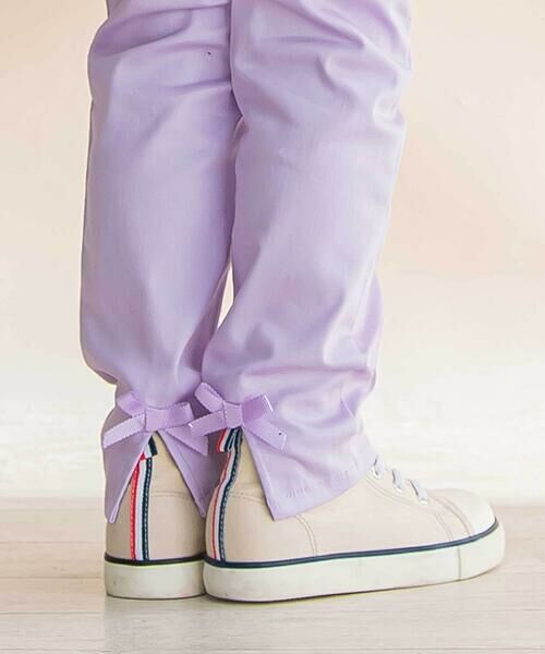 Noeil aime BeBe / ノイユ エーム べべ チノ・ワークパンツ | リボン付きストレッチツイルスリムパンツ(80~130cm) | 詳細7