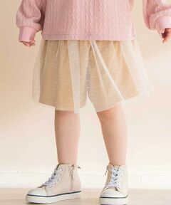 Noeil aime BeBe / ノイユ エーム べべ その他パンツ | ラメ入りチュールティアードキュロット(80~130cm)