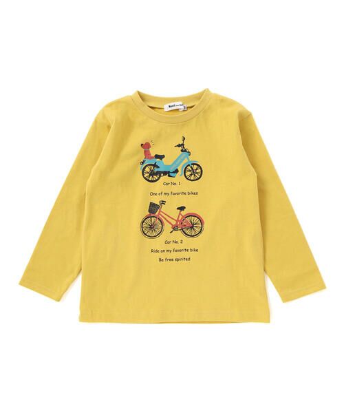 Noeil aime BeBe / ノイユ エーム べべ Tシャツ | 自転車プリント天竺ドロップショルダーＴシャツ(80~130cm) | 詳細2