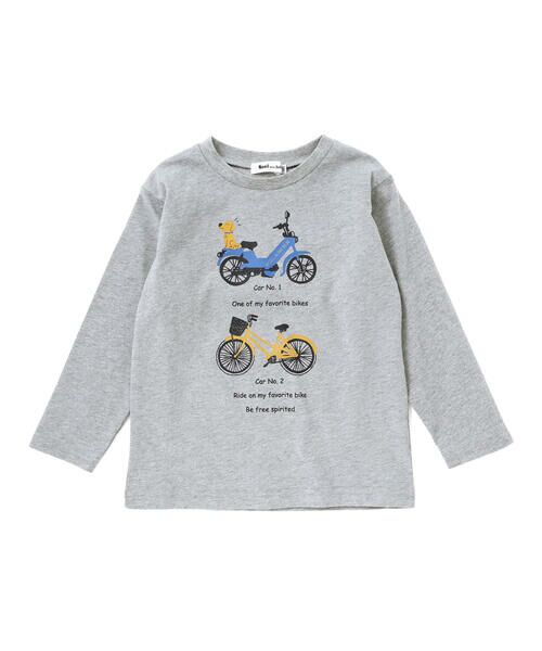 Noeil aime BeBe / ノイユ エーム べべ Tシャツ | 自転車プリント天竺ドロップショルダーＴシャツ(80~130cm) | 詳細12