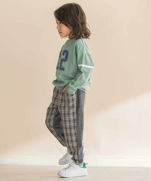 Noeil aime BeBe / ノイユ エーム べべ Tシャツ | ナンバリング天竺ドロップショルダーTシャツ(80~130cm) | 詳細3