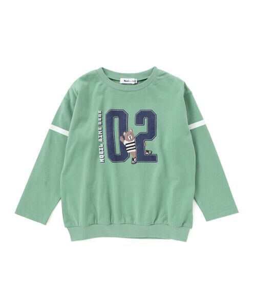 Noeil aime BeBe / ノイユ エーム べべ Tシャツ | ナンバリング天竺ドロップショルダーTシャツ(80~130cm) | 詳細4