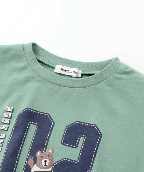 Noeil aime BeBe / ノイユ エーム べべ Tシャツ | ナンバリング天竺ドロップショルダーTシャツ(80~130cm) | 詳細6
