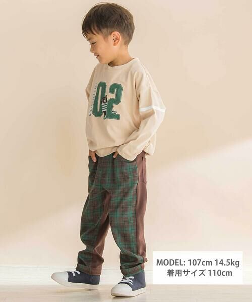 Noeil aime BeBe / ノイユ エーム べべ Tシャツ | ナンバリング天竺ドロップショルダーTシャツ(80~130cm) | 詳細13