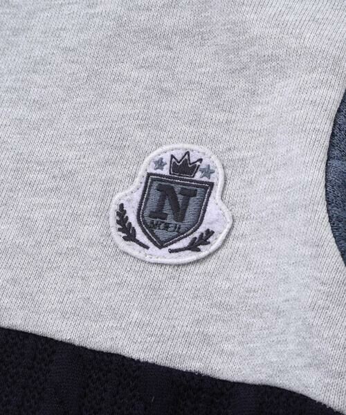 Noeil aime BeBe / ノイユ エーム べべ ミニ丈・ひざ丈ワンピース | 【お揃い】飛び裏毛ｘケーブルJQニットブロック切り替えワンピース(80~130cm) | 詳細7