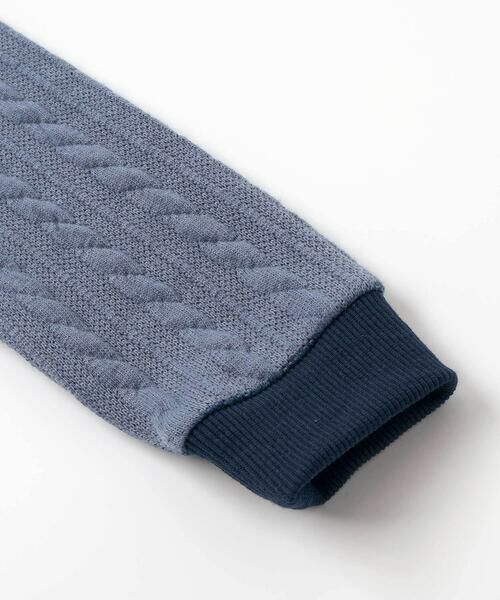 Noeil aime BeBe / ノイユ エーム べべ ミニ丈・ひざ丈ワンピース | 【お揃い】飛び裏毛ｘケーブルJQニットブロック切り替えワンピース(80~130cm) | 詳細10