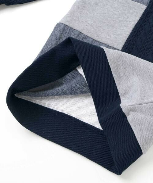 Noeil aime BeBe / ノイユ エーム べべ ミニ丈・ひざ丈ワンピース | 【お揃い】飛び裏毛ｘケーブルJQニットブロック切り替えワンピース(80~130cm) | 詳細12