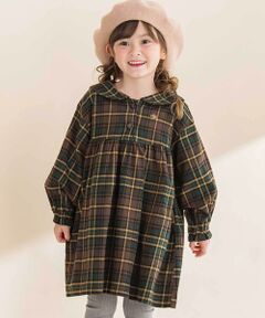 Noeil aime BeBe / ノイユ エーム べべ ミニ丈・ひざ丈ワンピース | 【お揃い】チェック柄セーラー襟ワンピース(80~130cm)