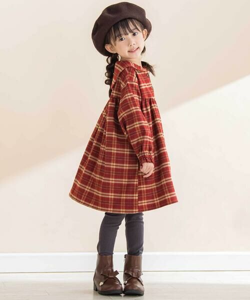 Noeil aime BeBe / ノイユ エーム べべ ミニ丈・ひざ丈ワンピース | 【お揃い】チェック柄セーラー襟ワンピース(80~130cm) | 詳細2