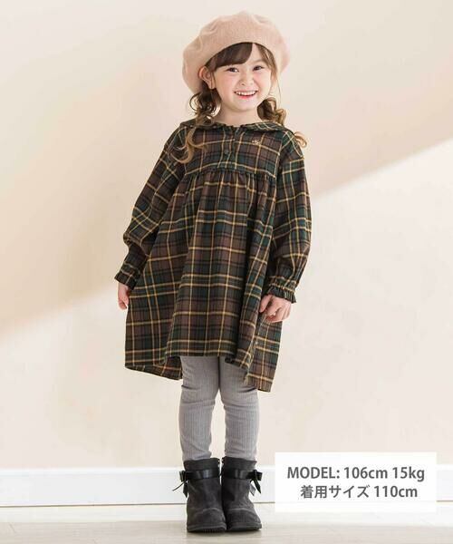 Noeil aime BeBe / ノイユ エーム べべ ミニ丈・ひざ丈ワンピース | 【お揃い】チェック柄セーラー襟ワンピース(80~130cm) | 詳細11