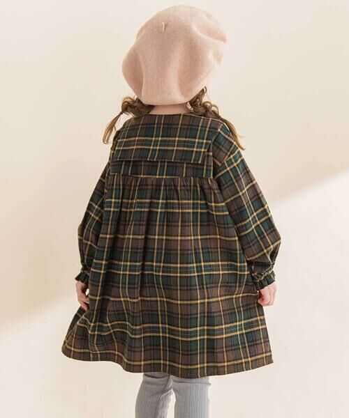 Noeil aime BeBe / ノイユ エーム べべ ミニ丈・ひざ丈ワンピース | 【お揃い】チェック柄セーラー襟ワンピース(80~130cm) | 詳細12