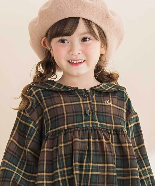Noeil aime BeBe / ノイユ エーム べべ ミニ丈・ひざ丈ワンピース | 【お揃い】チェック柄セーラー襟ワンピース(80~130cm) | 詳細13