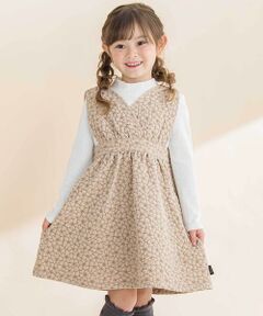 Noeil aime BeBe / ノイユ エーム べべ ドレス | 【お揃い】花柄ふくれJQジャンパースカート(90~130cm)