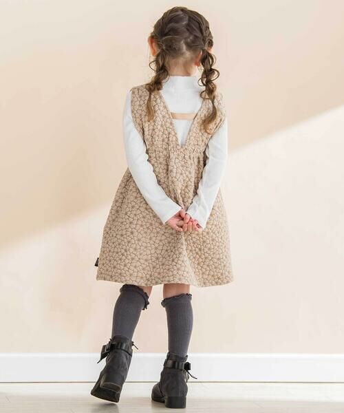 Noeil aime BeBe / ノイユ エーム べべ ドレス | 【お揃い】花柄ふくれJQジャンパースカート(90~130cm) | 詳細2