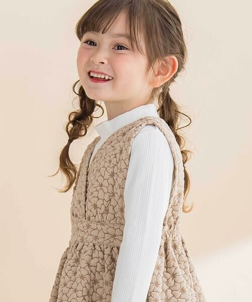 Noeil aime BeBe / ノイユ エーム べべ ドレス | 【お揃い】花柄ふくれJQジャンパースカート(90~130cm) | 詳細3